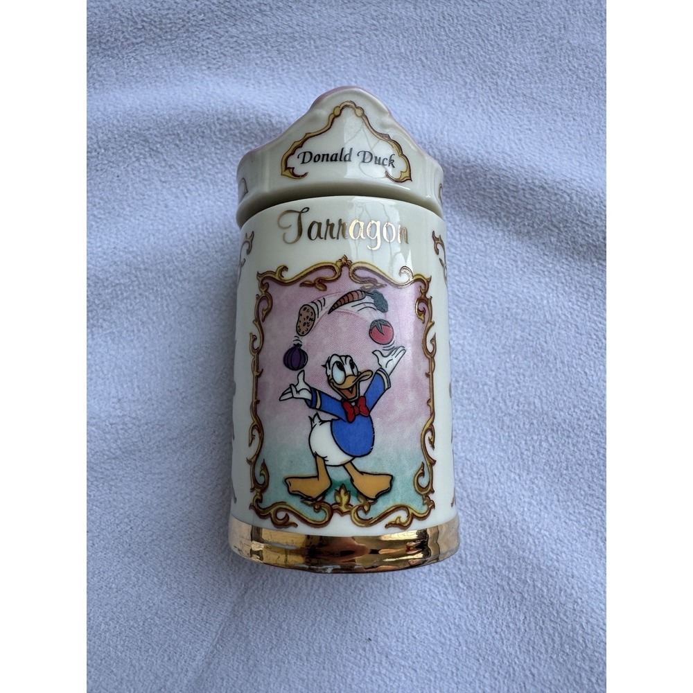 Lenox 1995 Disney Donald Duck Tarragon Spice Jar Collection Great Condition